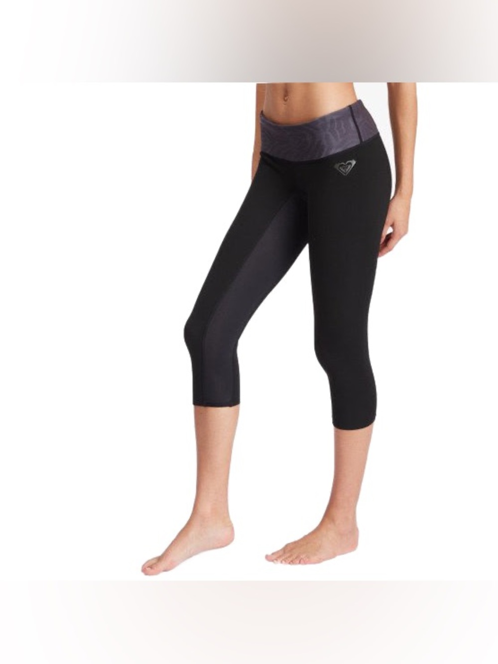 NWT 1mm Roxy Salt Water Capri - Grey/Black - size 6